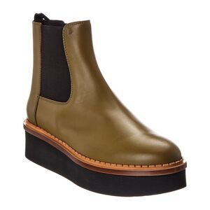 Tod’S Leather Platform Boot, Green
